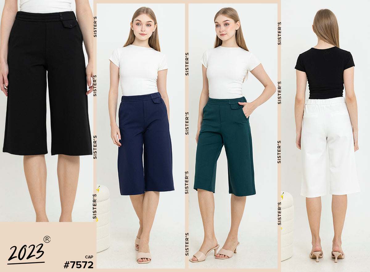 Combed Cotton Cropped Pants 7572