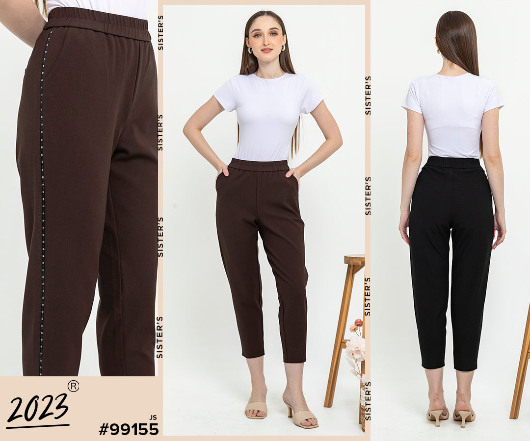 Combed Cotton Cropped Pants 99155