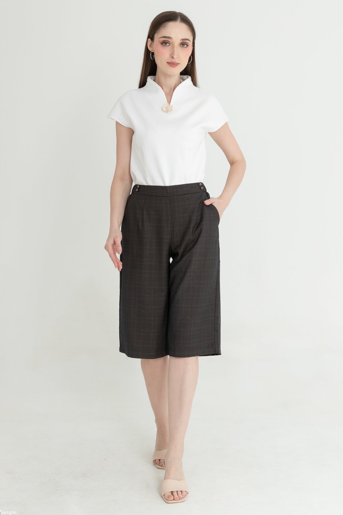 Cotton Culottes Pants 29814
