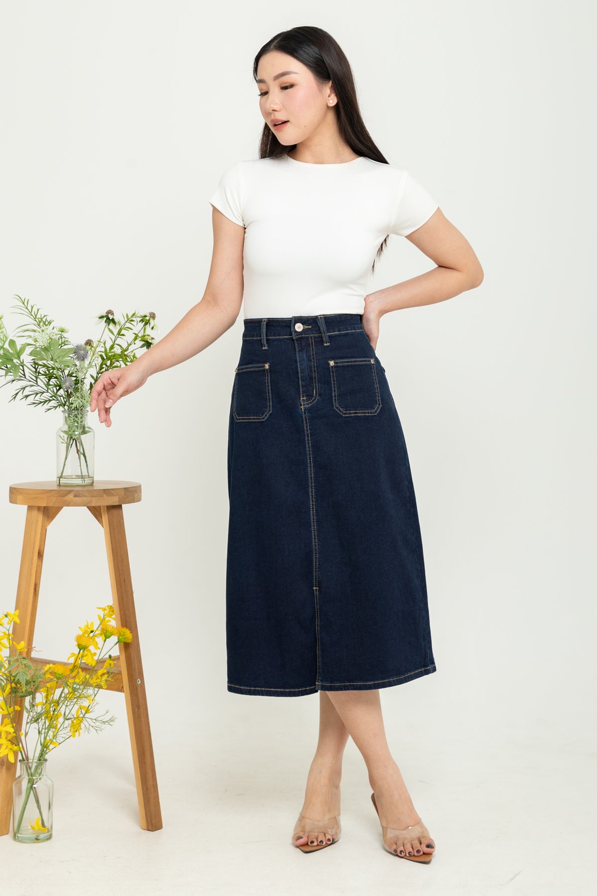 Skirt Dark Blue Jeans s384