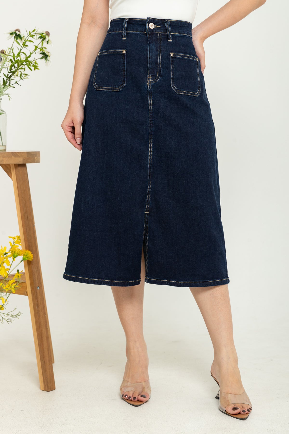 Skirt Dark Blue Jeans s384
