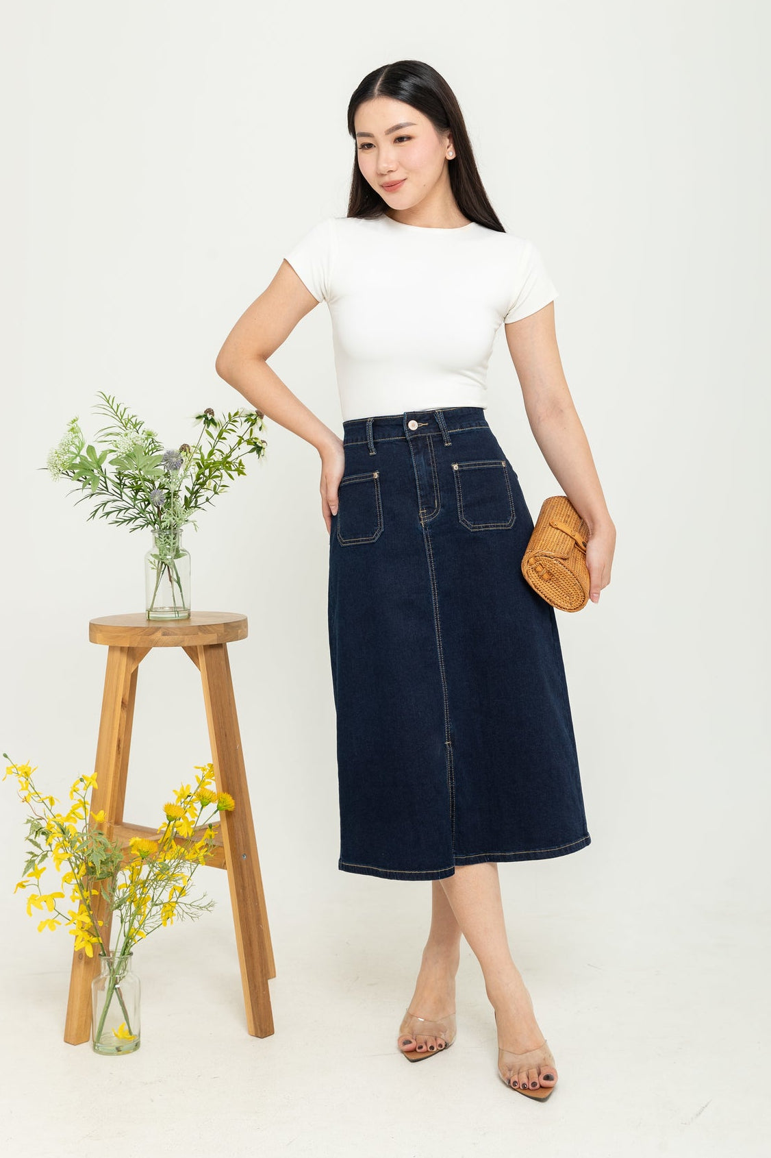 Skirt Dark Blue Jeans s384