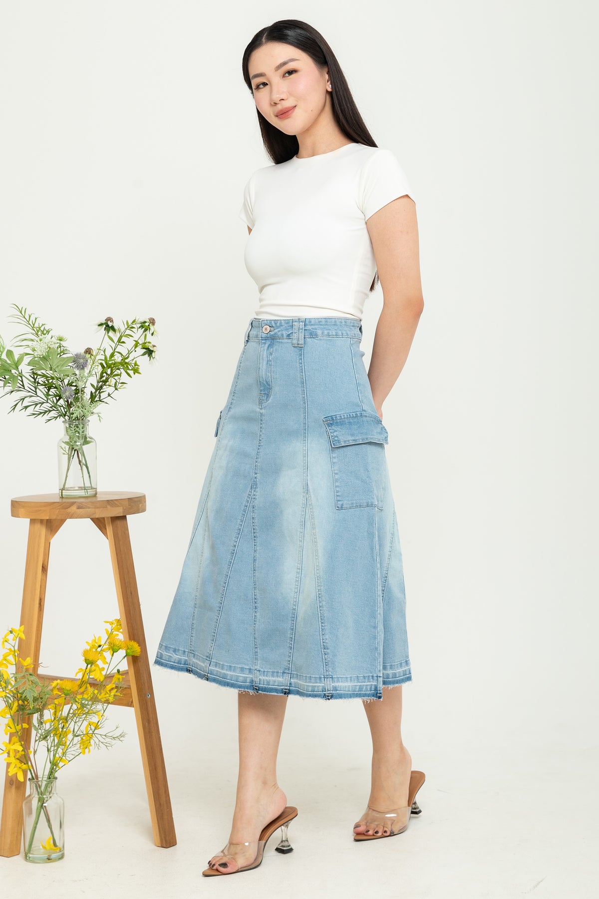 Skirt Light Blue Jeans s370