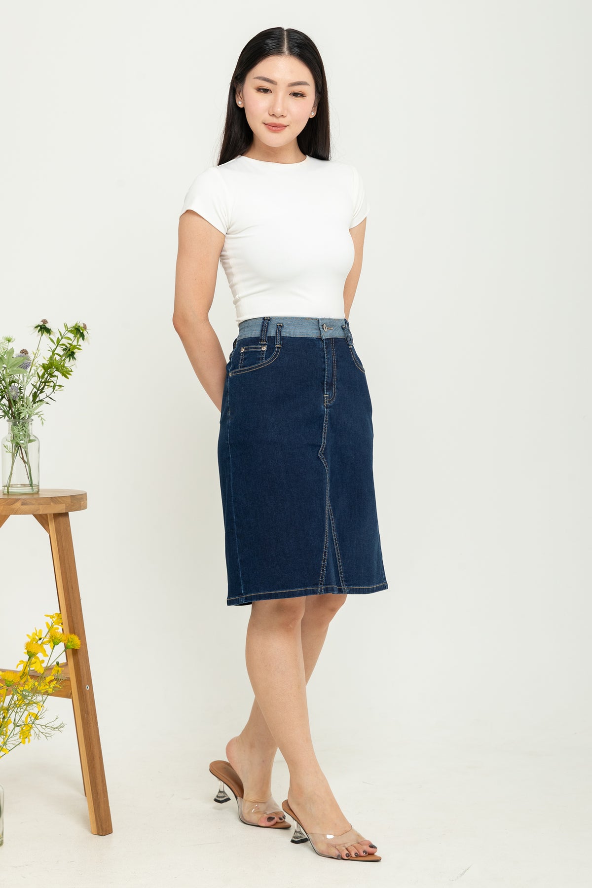 Skirt Dark Blue Jeans s386