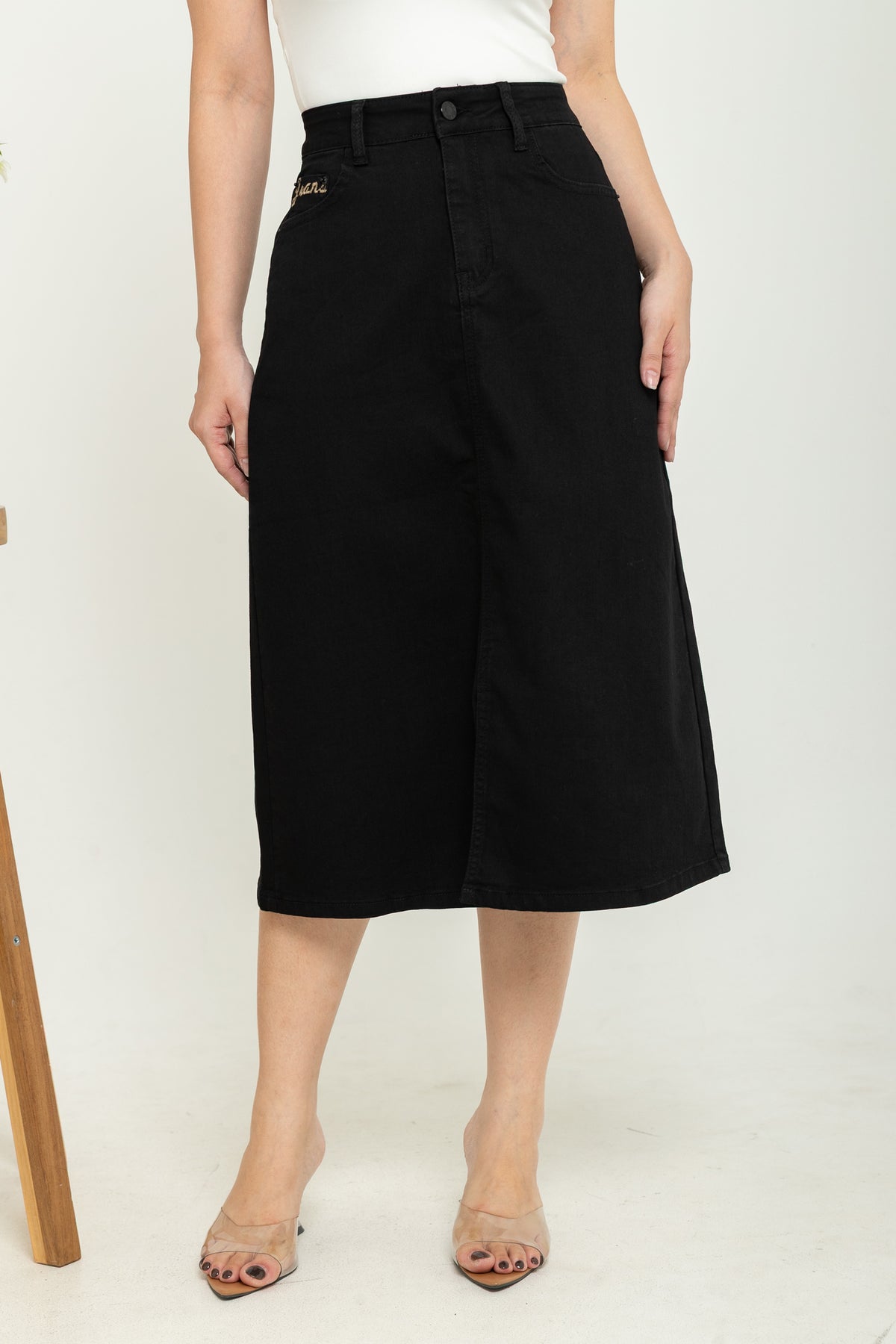 Skirt Black Jeans s387
