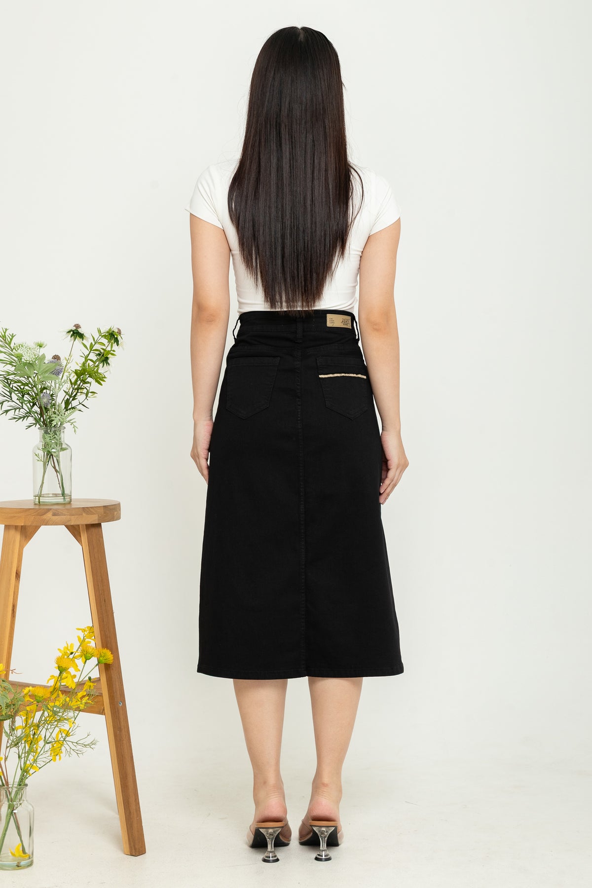 Skirt Black Jeans s387