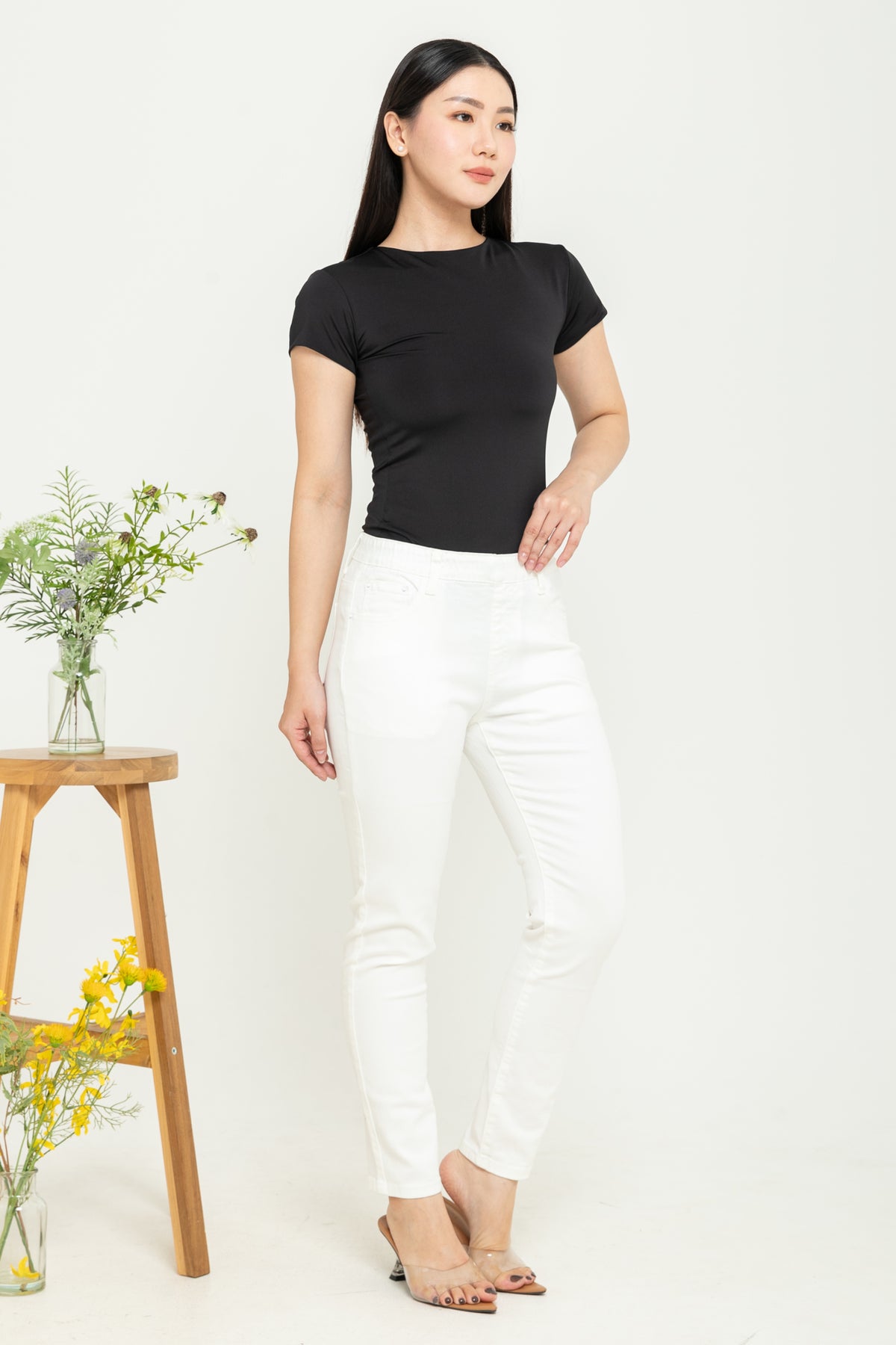 Slim White Jeans s377