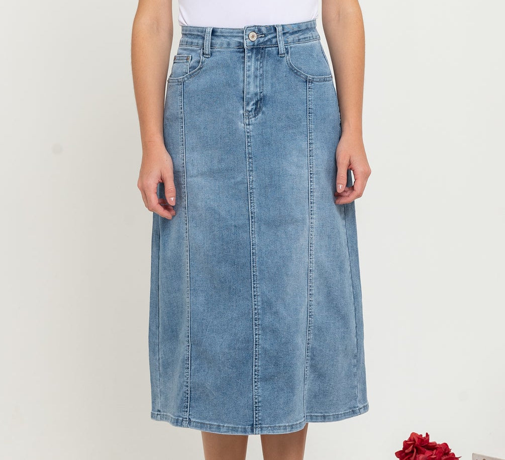 Skirt Light Blue Jeans c153