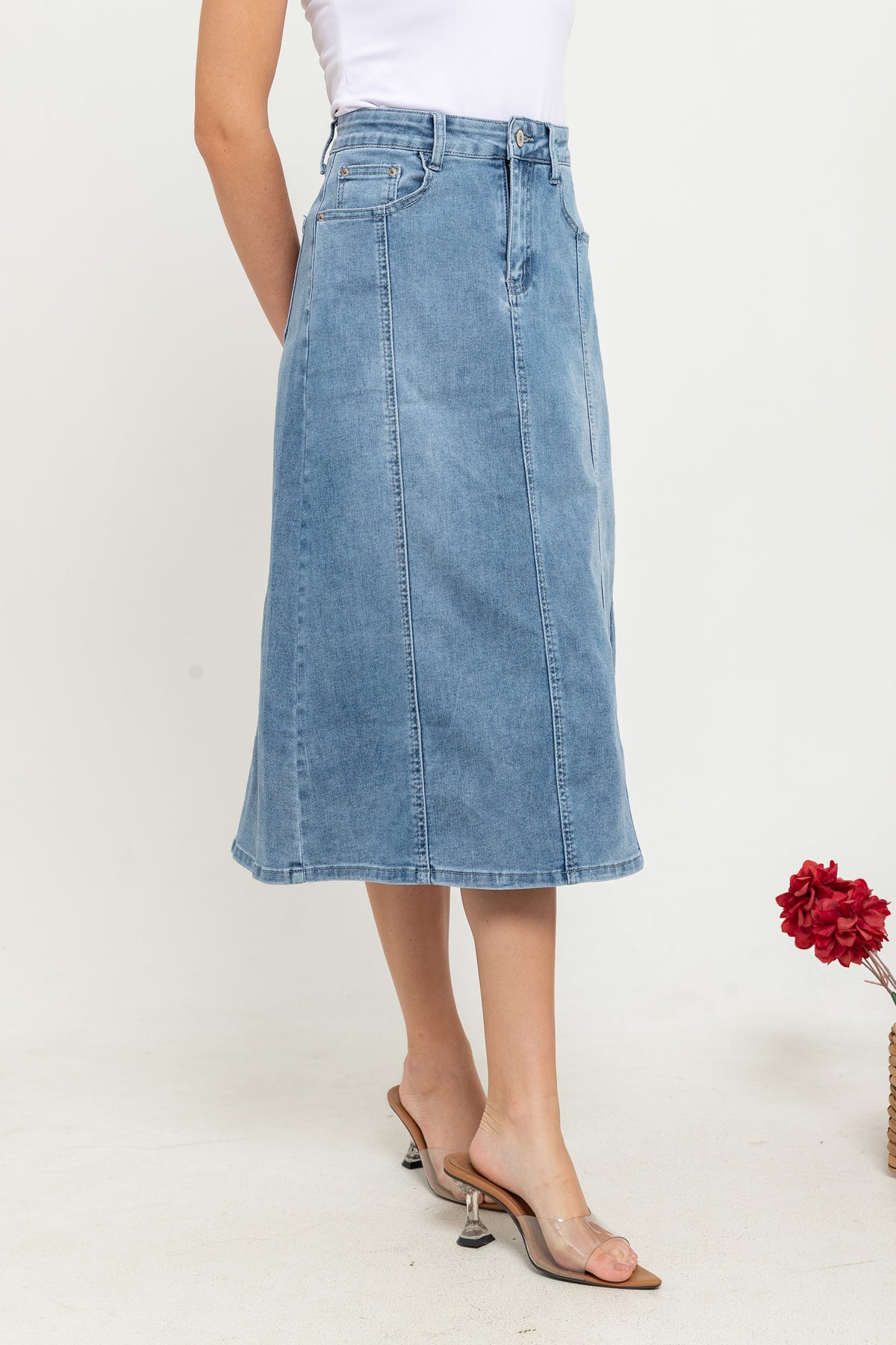 Skirt Light Blue Jeans c153