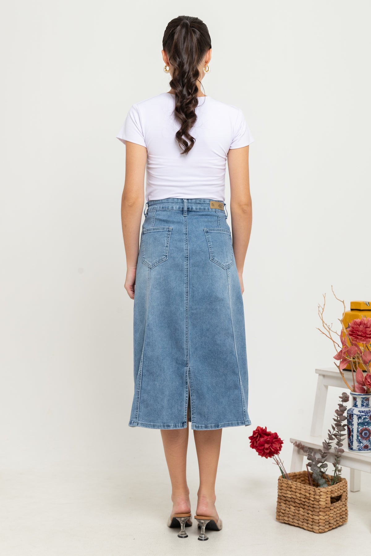 Skirt Light Blue Jeans c153