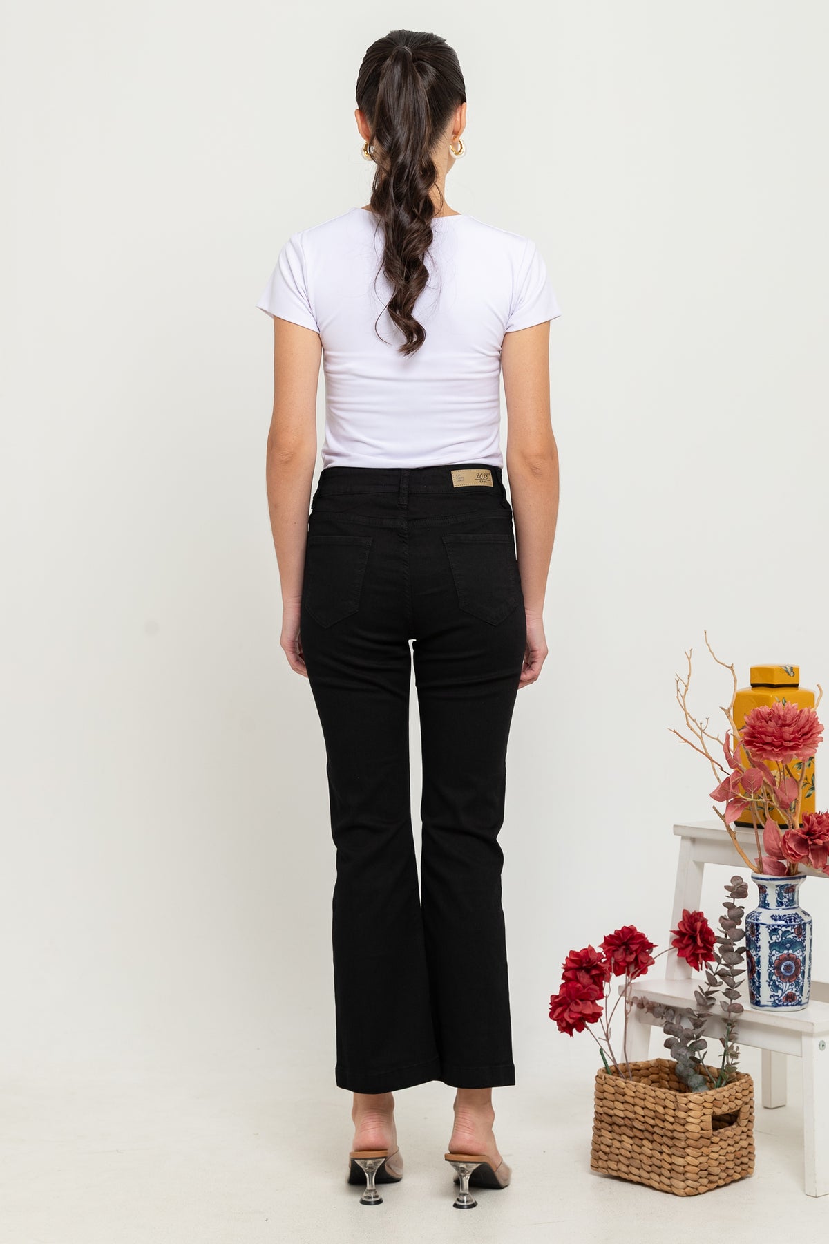 Flare Black Jeans c151