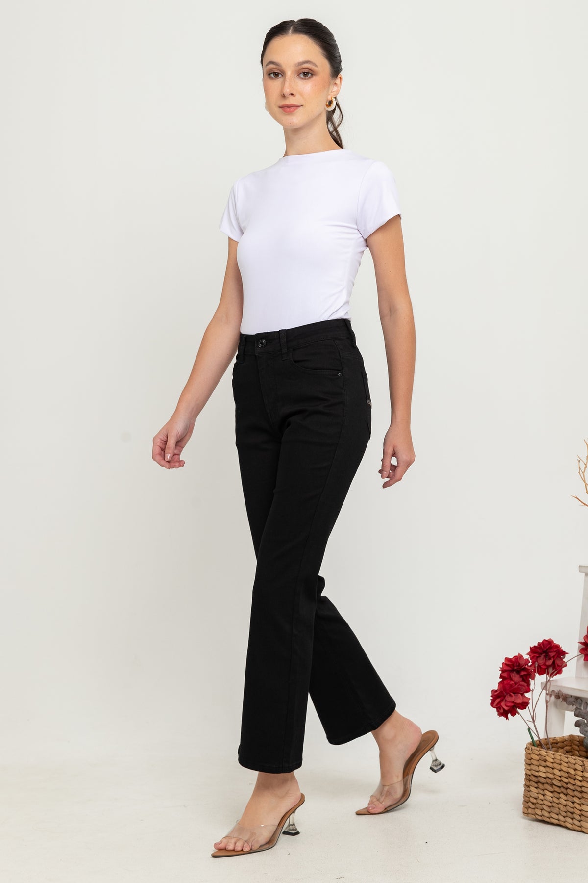 Flare Black Jeans c157