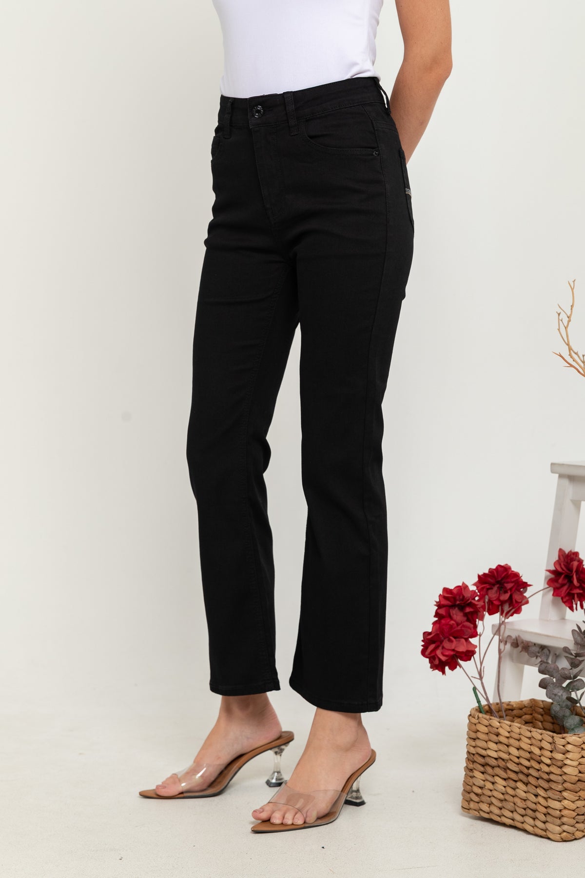 Flare Black Jeans c157