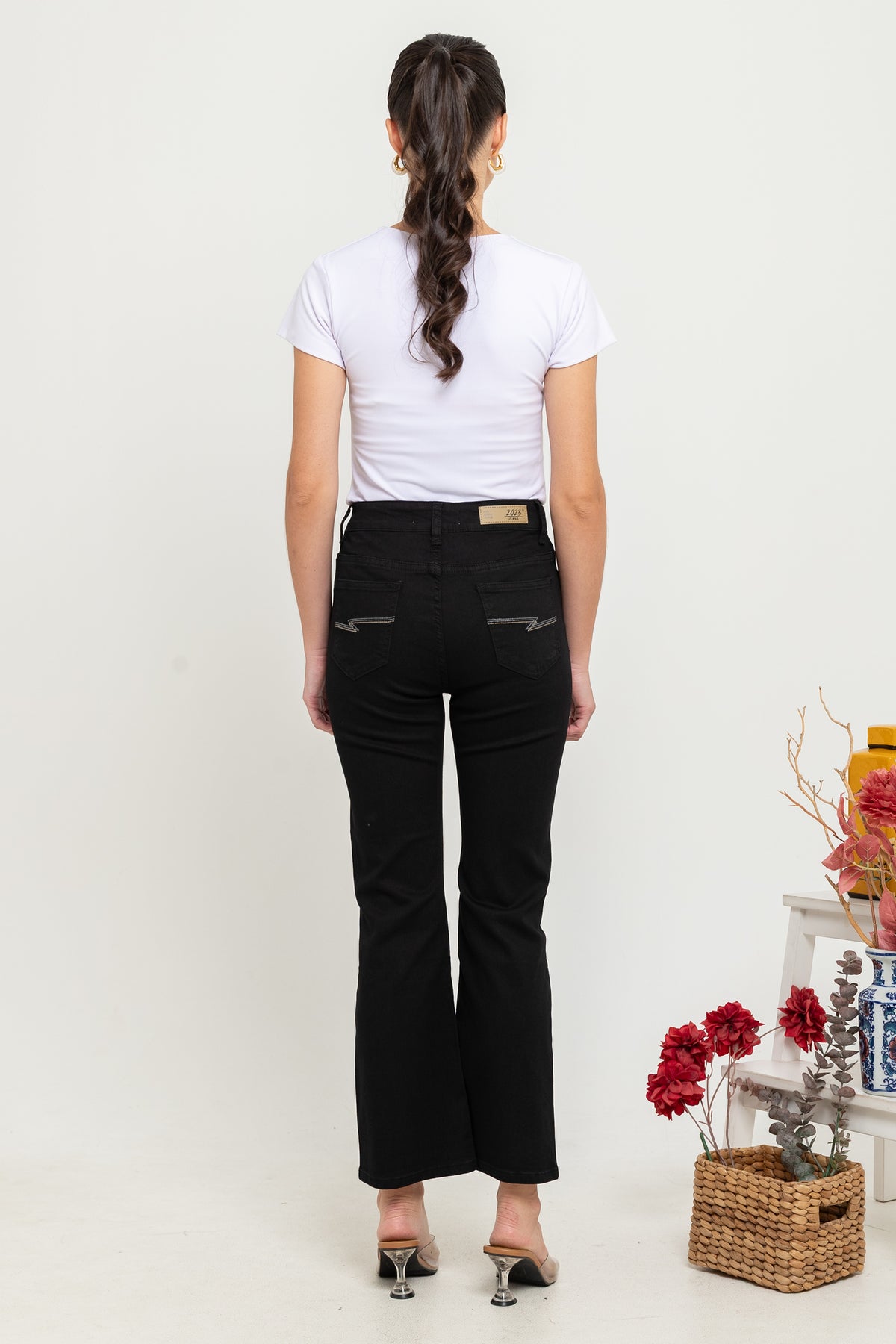 Flare Black Jeans c157