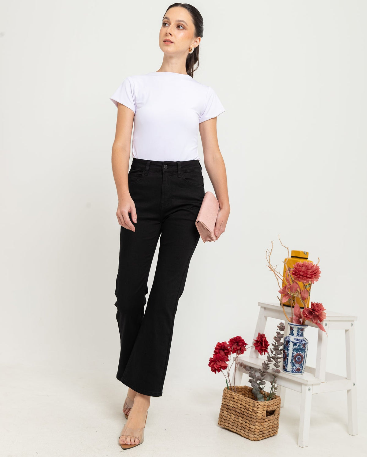 Flare Black Jeans c157