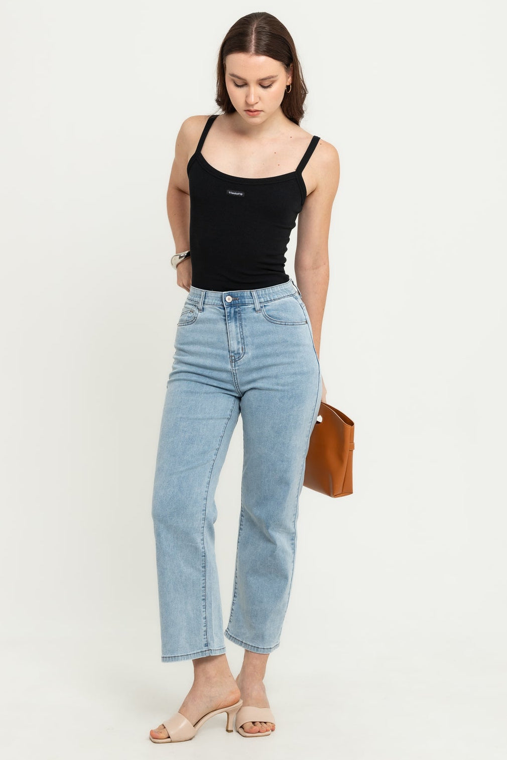 Wide Leg Light Blue Jeans s452