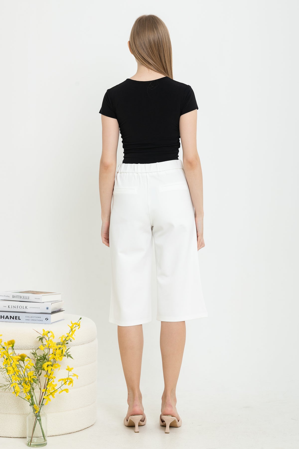 Combed Cotton Cropped Pants 7572