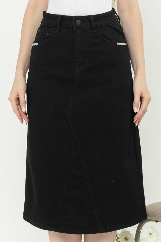 Skirt Black Jeans s357