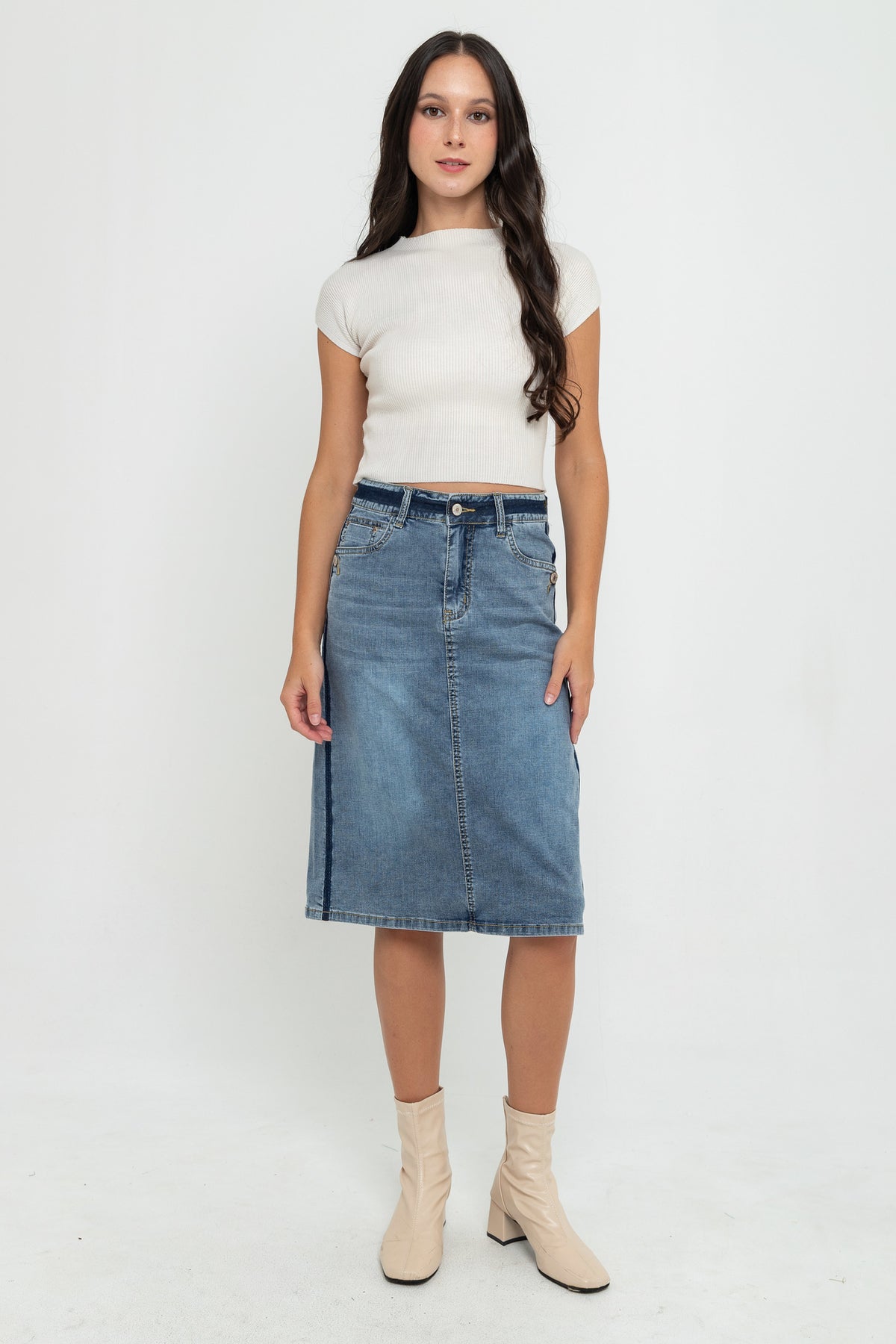 Skirt Blue Jeans c163