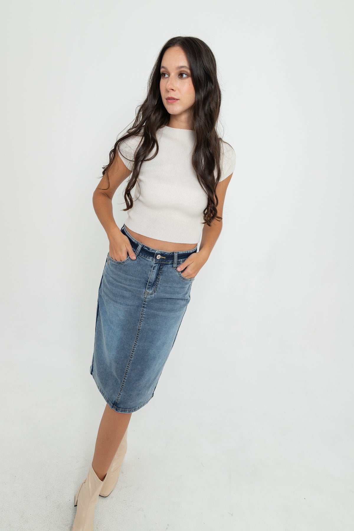 Skirt Blue Jeans c163