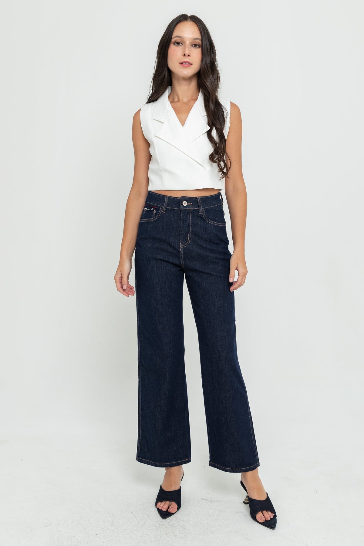 Wide Leg Dark Blue Jeans s450