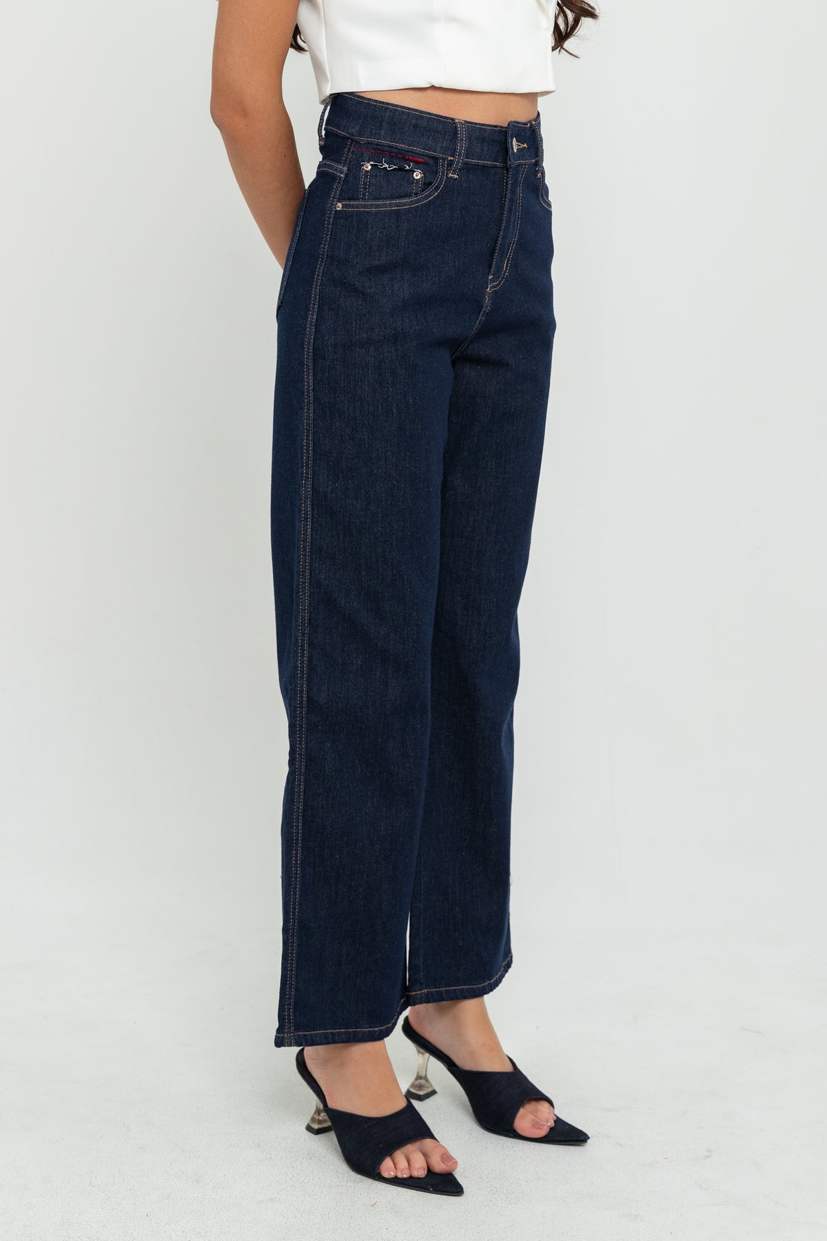 Wide Leg Dark Blue Jeans s450