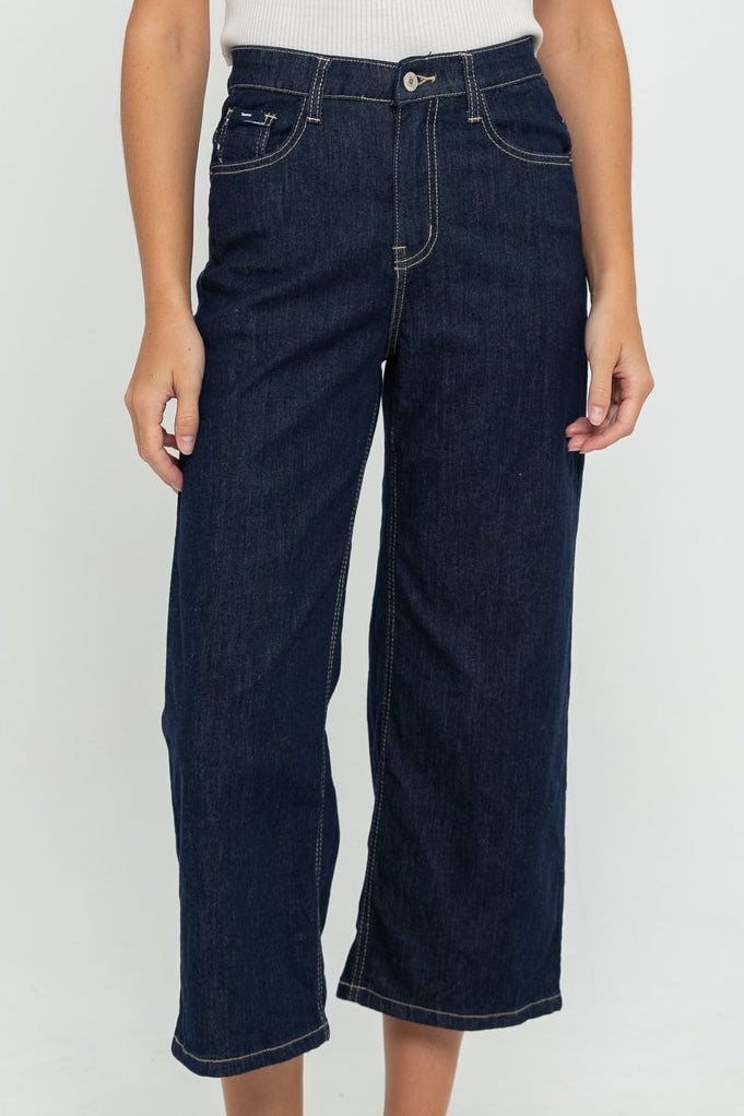 Cropped Dark Blue Jeans s465