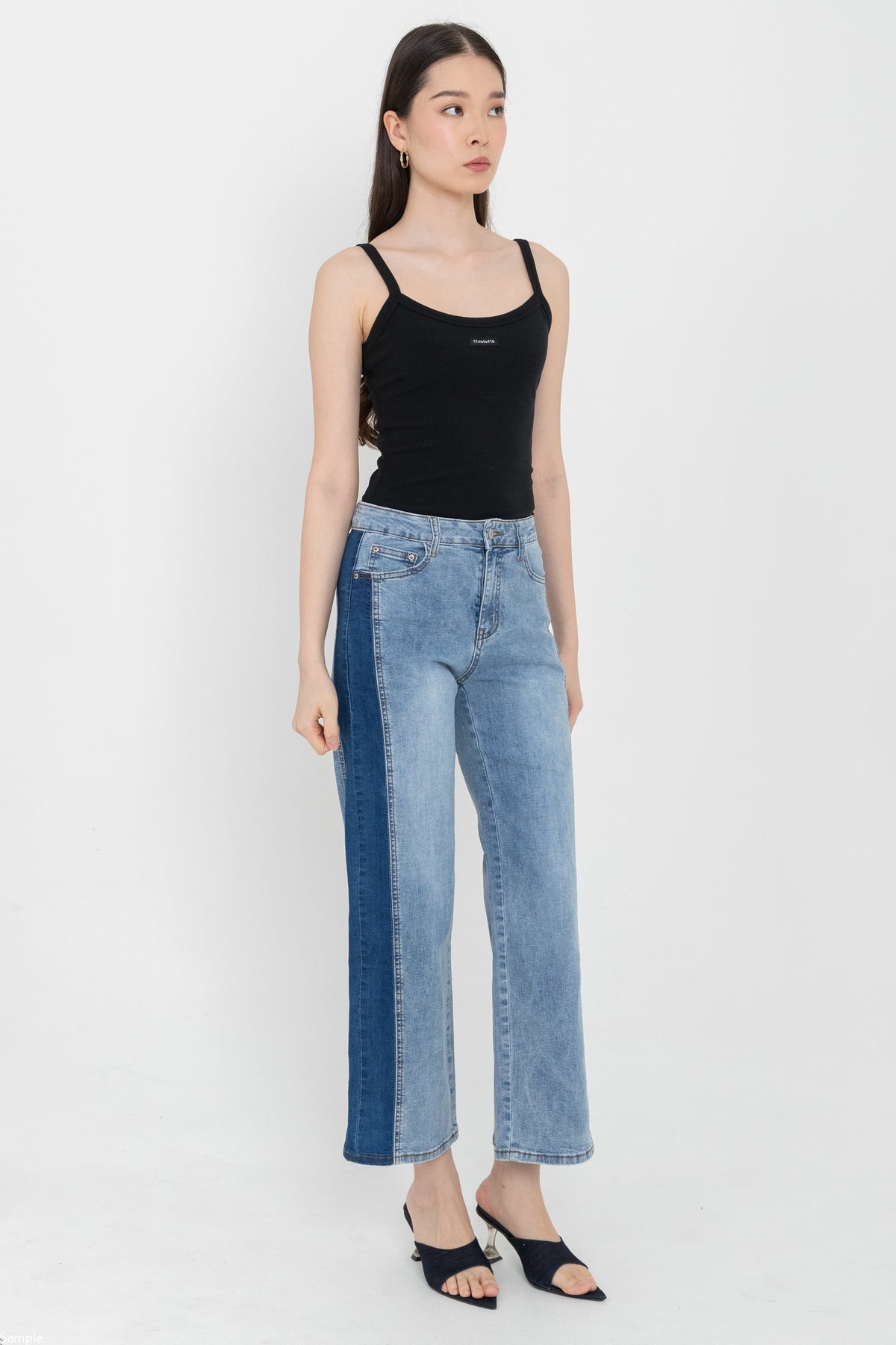 Wide Leg Light Blue Jeans c190