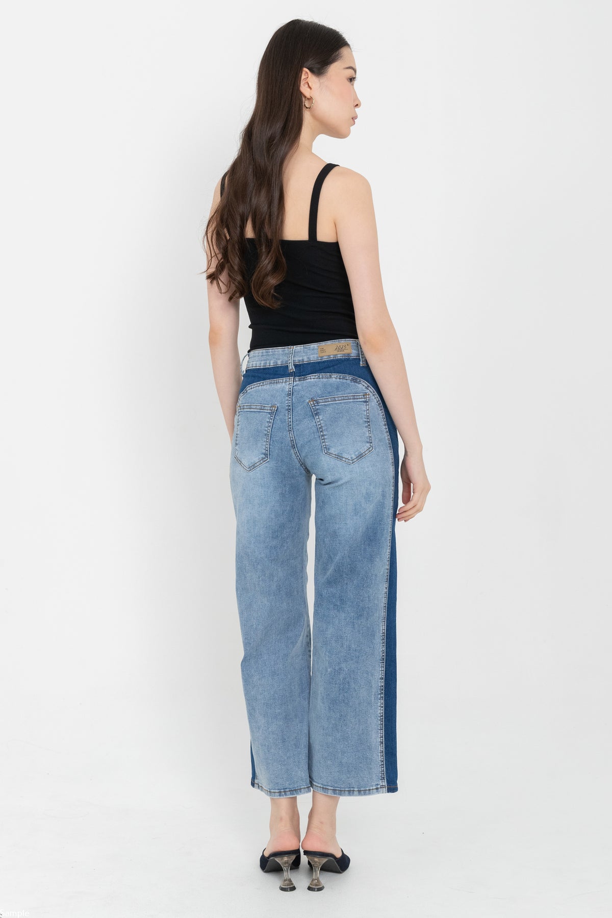 Wide Leg Light Blue Jeans c190
