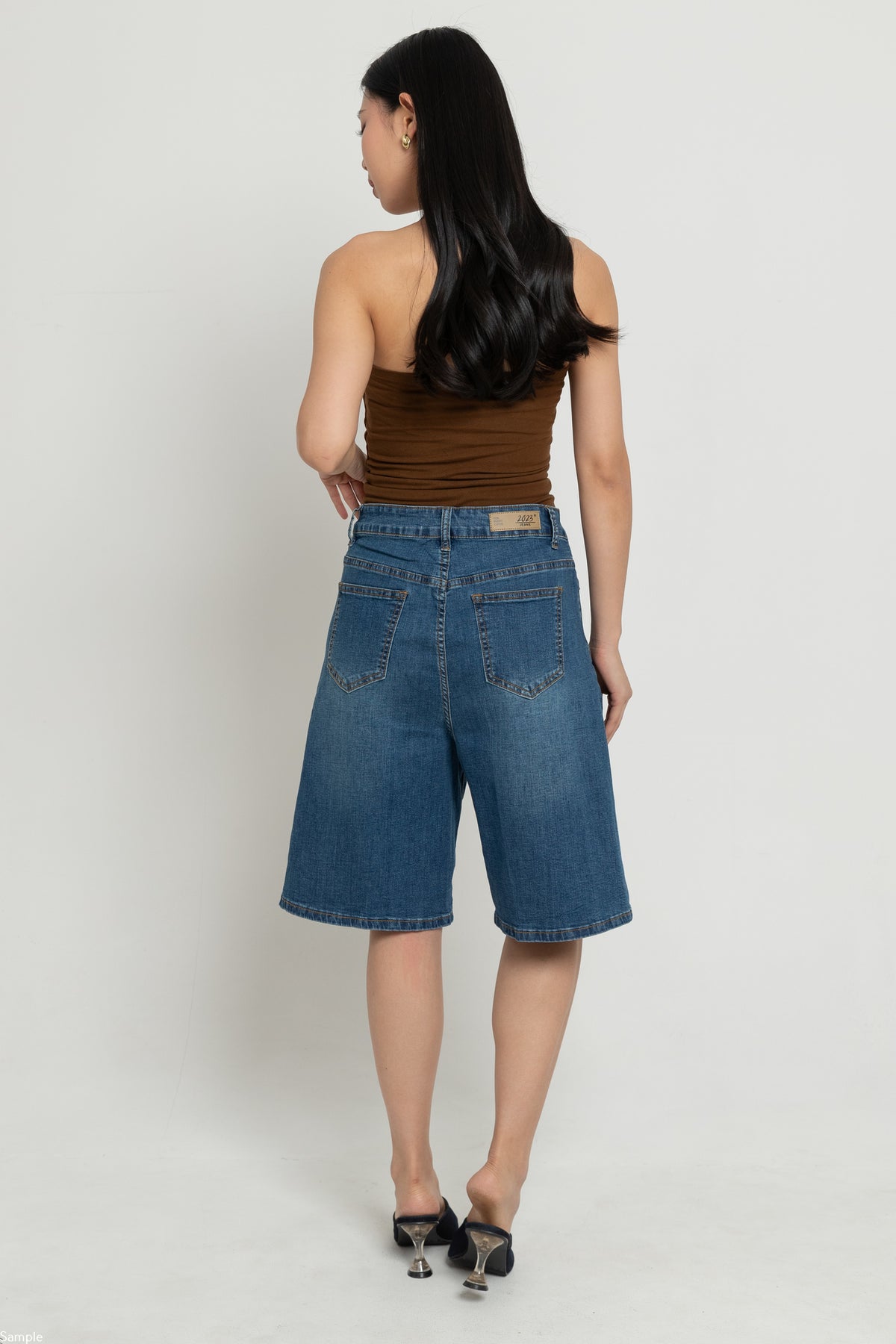 Jorts Dark Blue Embroidered Jeans c208