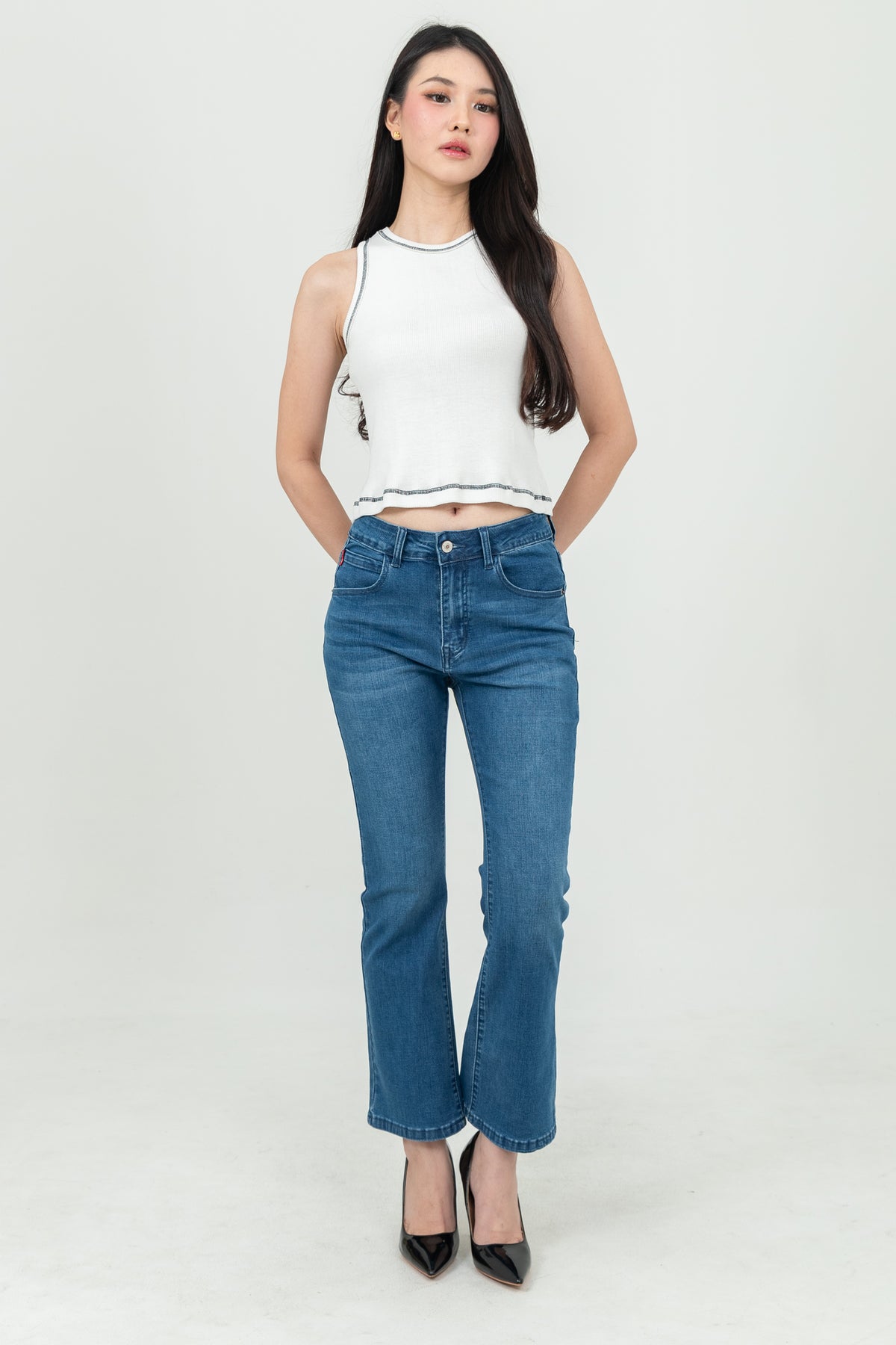 Flare Dark Blue Jeans s458