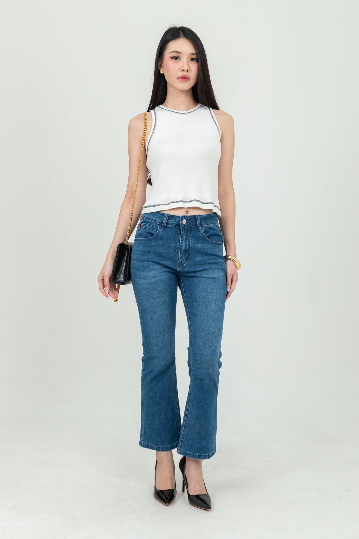 Flare Dark Blue Jeans s458