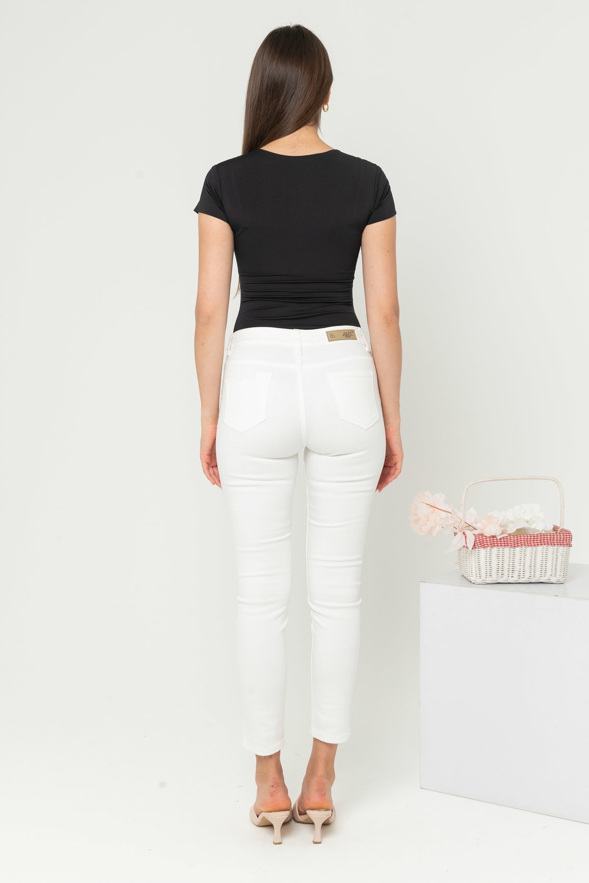 Slim White Jeans s351