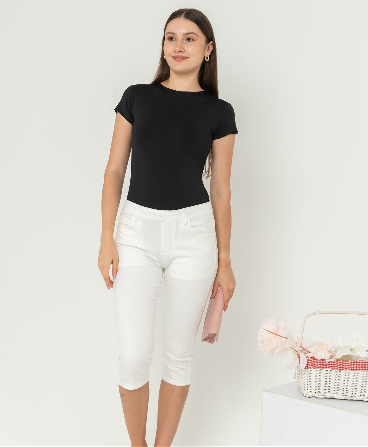 Capri White Jeans s335