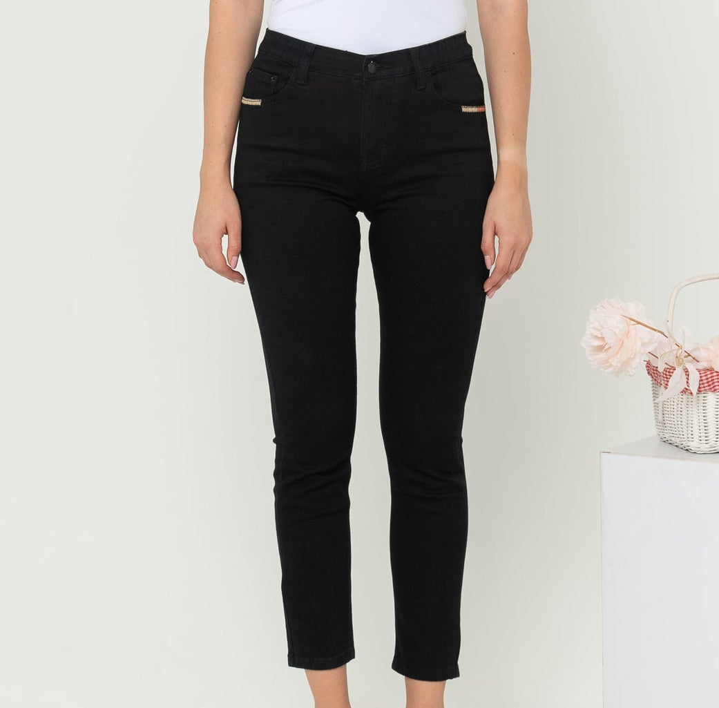 Slim Black Jeans s343