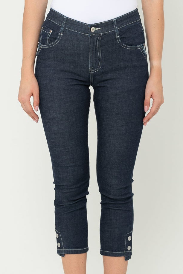 Cropped Dark Blue Jeans s355