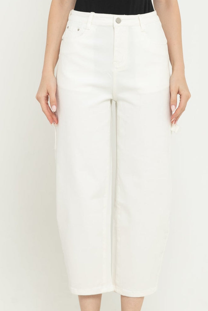 Barrel White Jeans s374-1