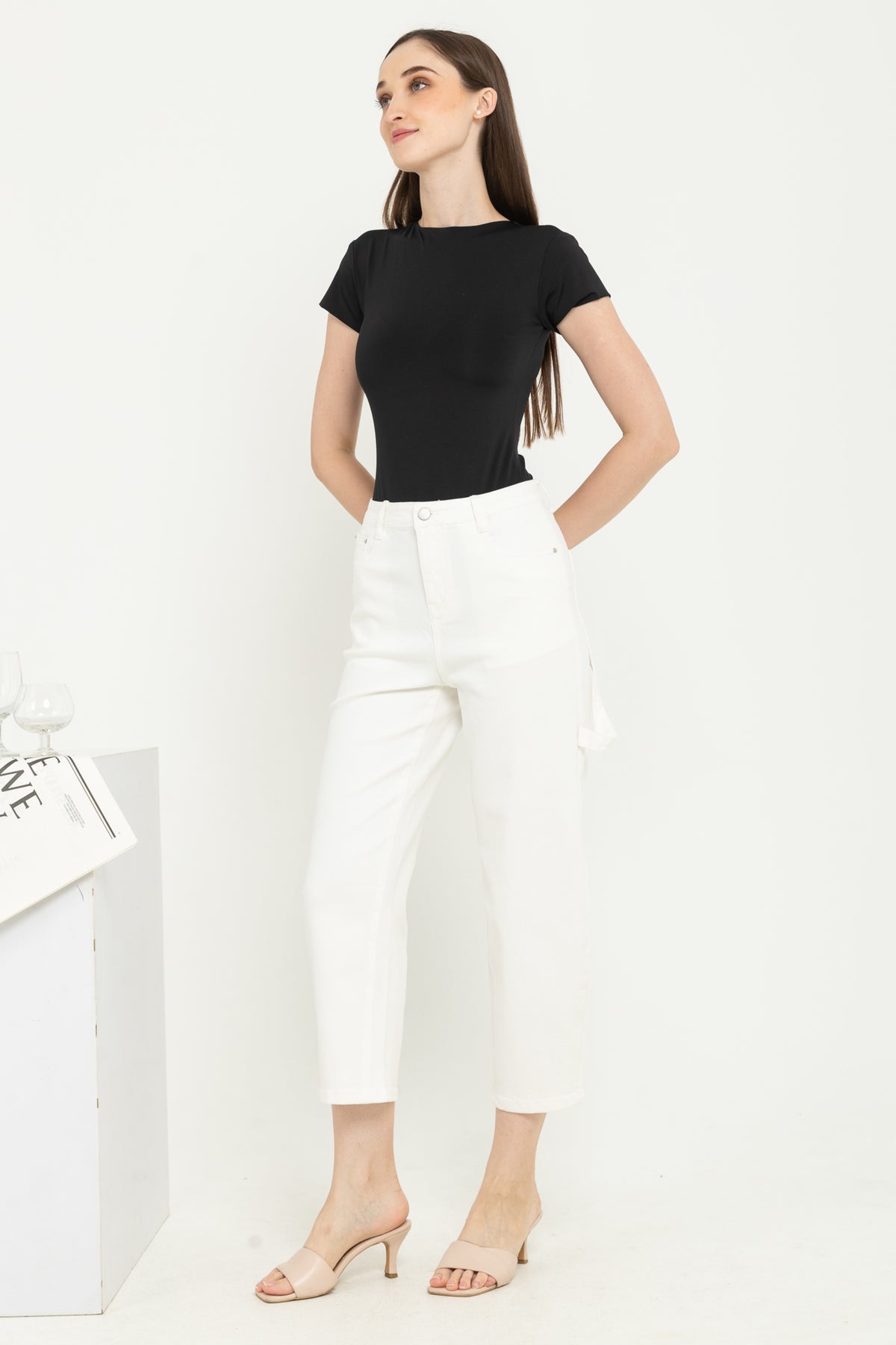 Barrel White Jeans s374-1