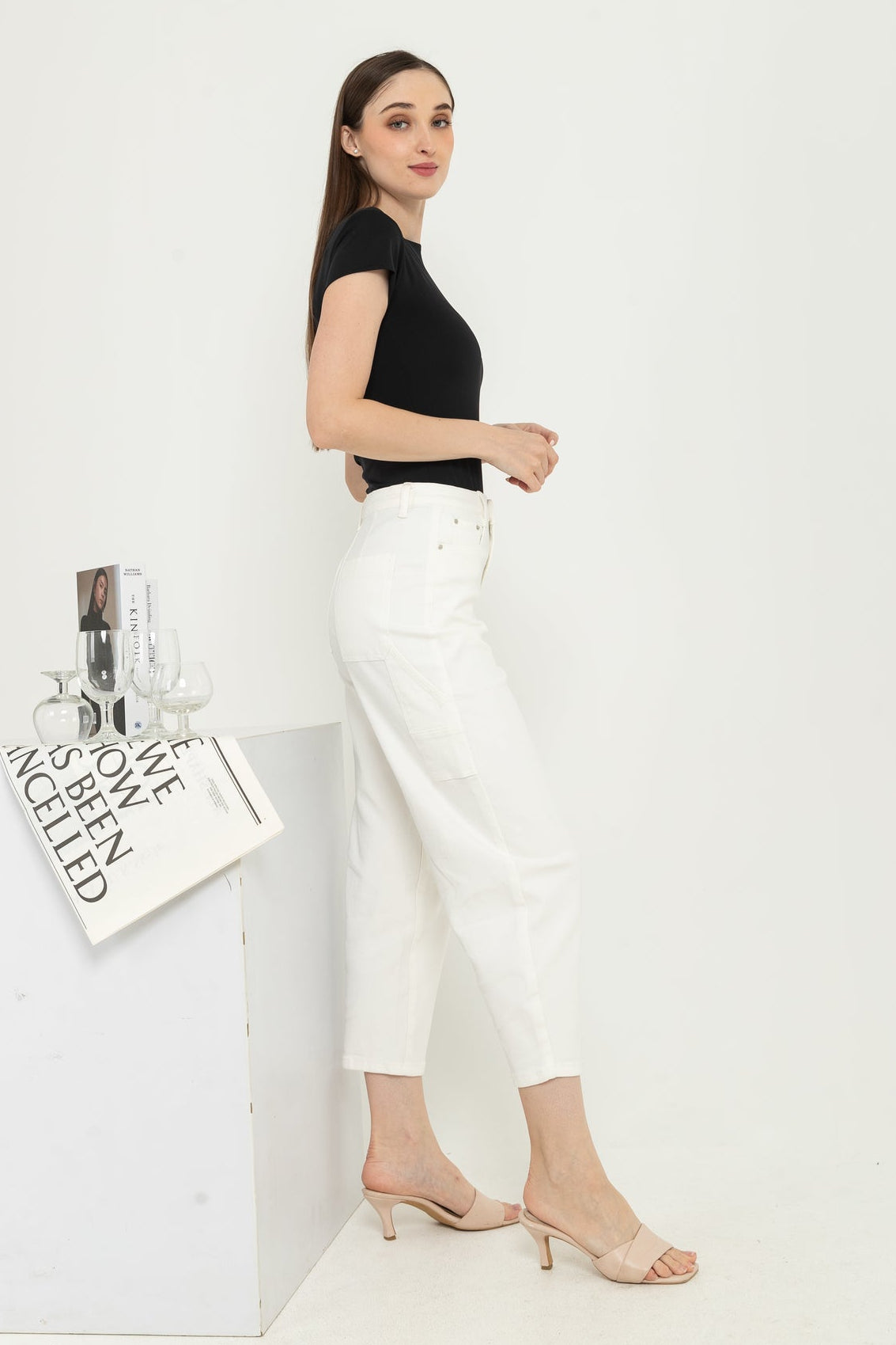Barrel White Jeans s374-1