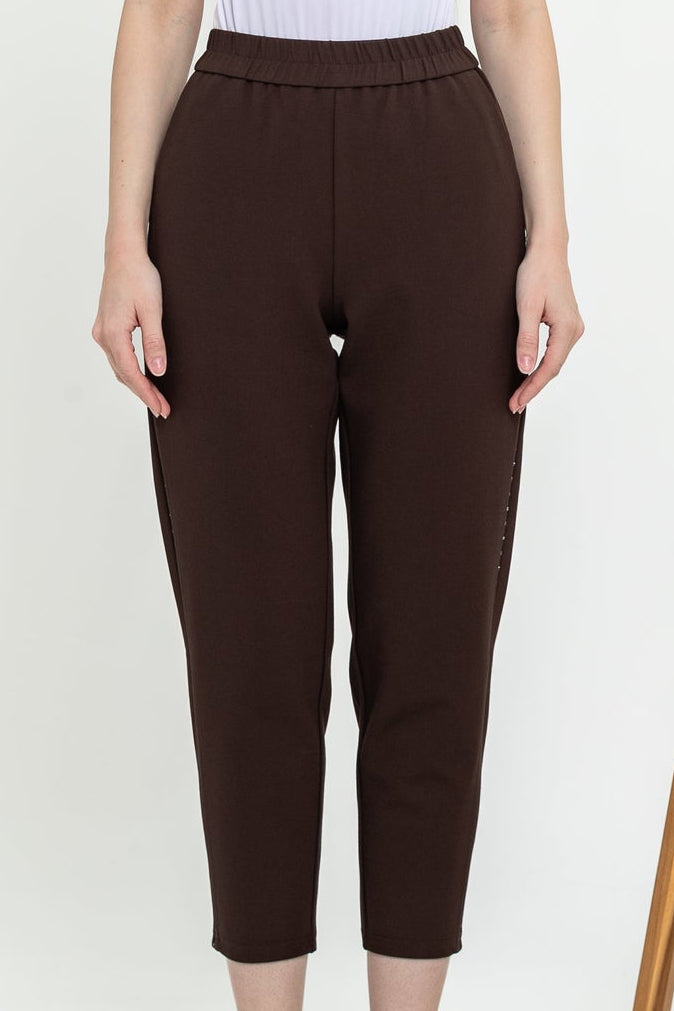 Combed Cotton Cropped Pants 99155