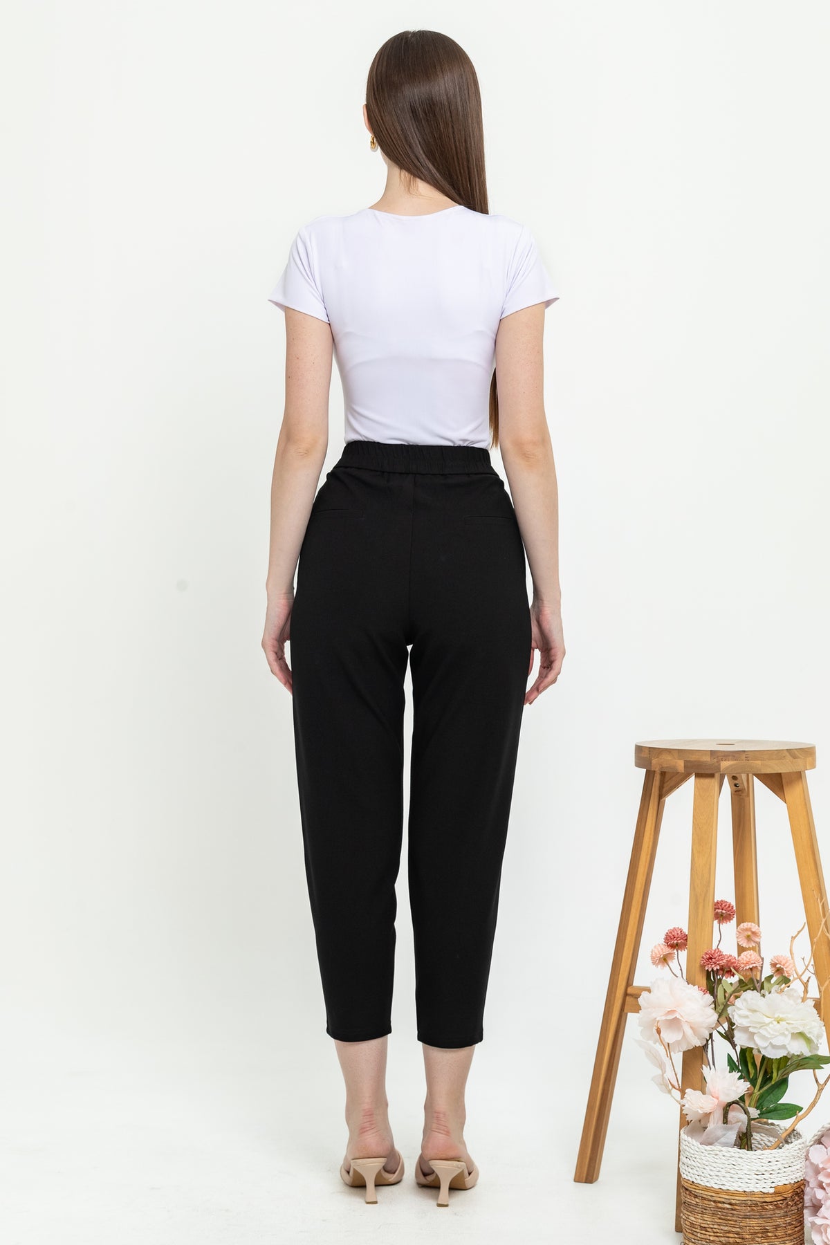 Combed Cotton Cropped Pants 99155
