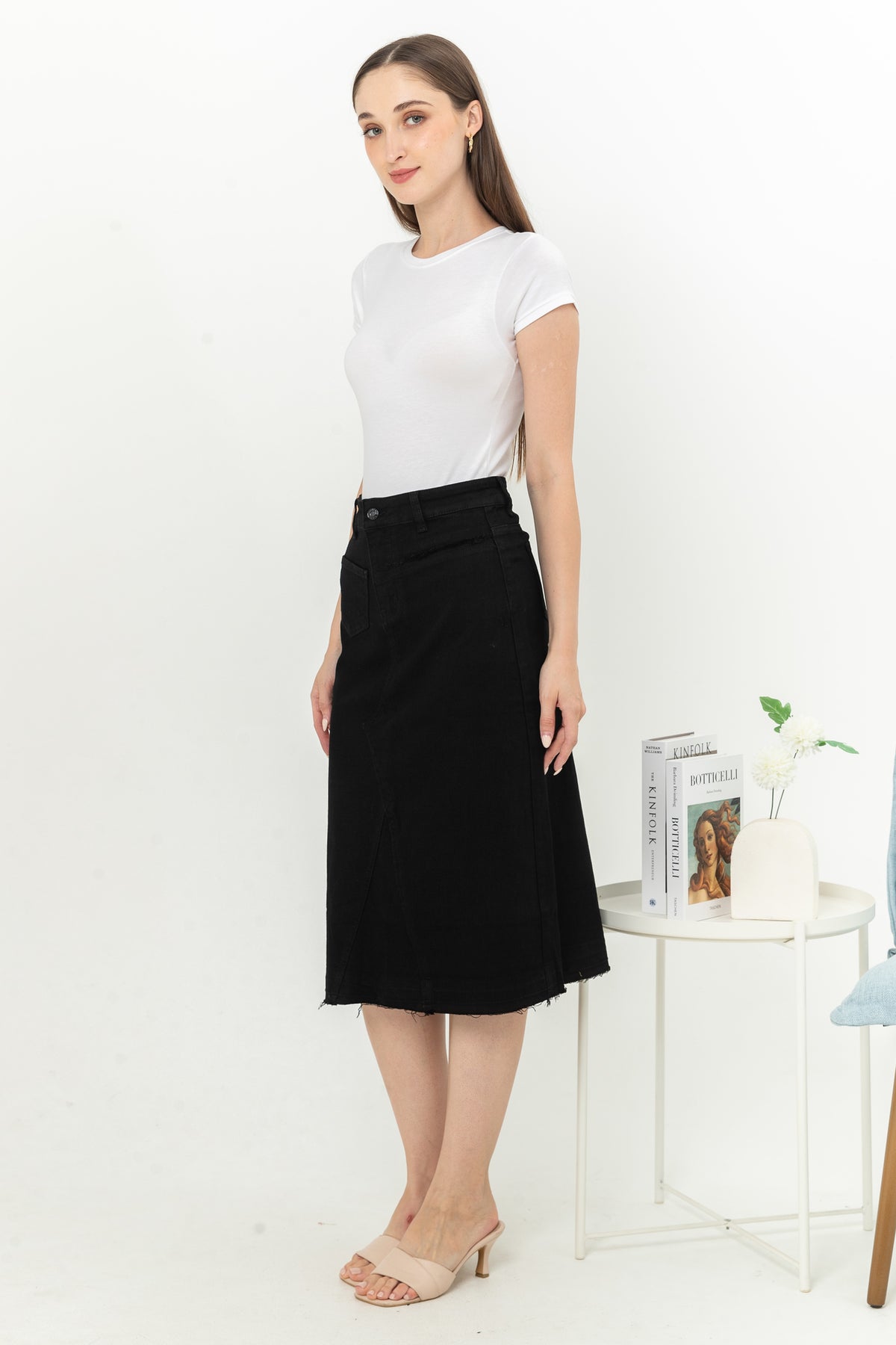 Skirt Black Jeans s322