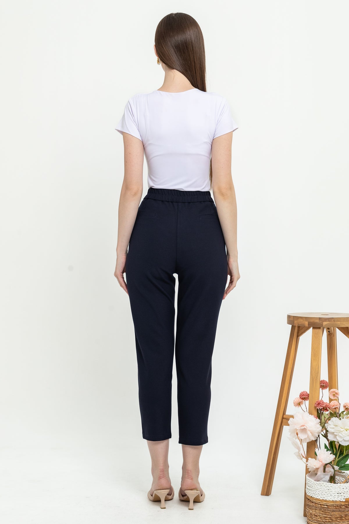 Combed Cotton Cropped Pants 9129