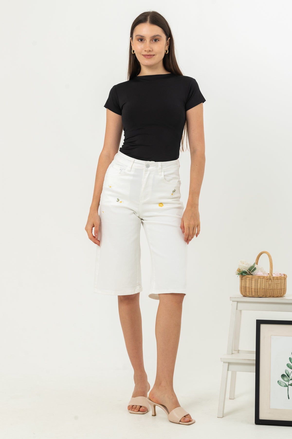 Jorts White Jeans s363