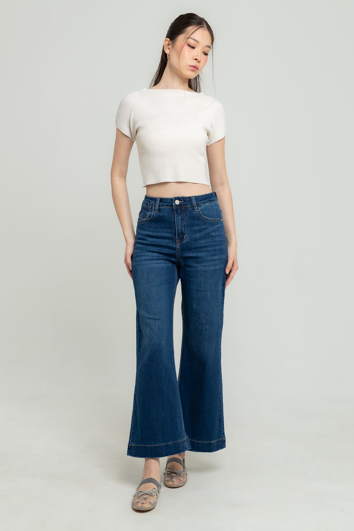 Flare Dark Blue Jeans c186