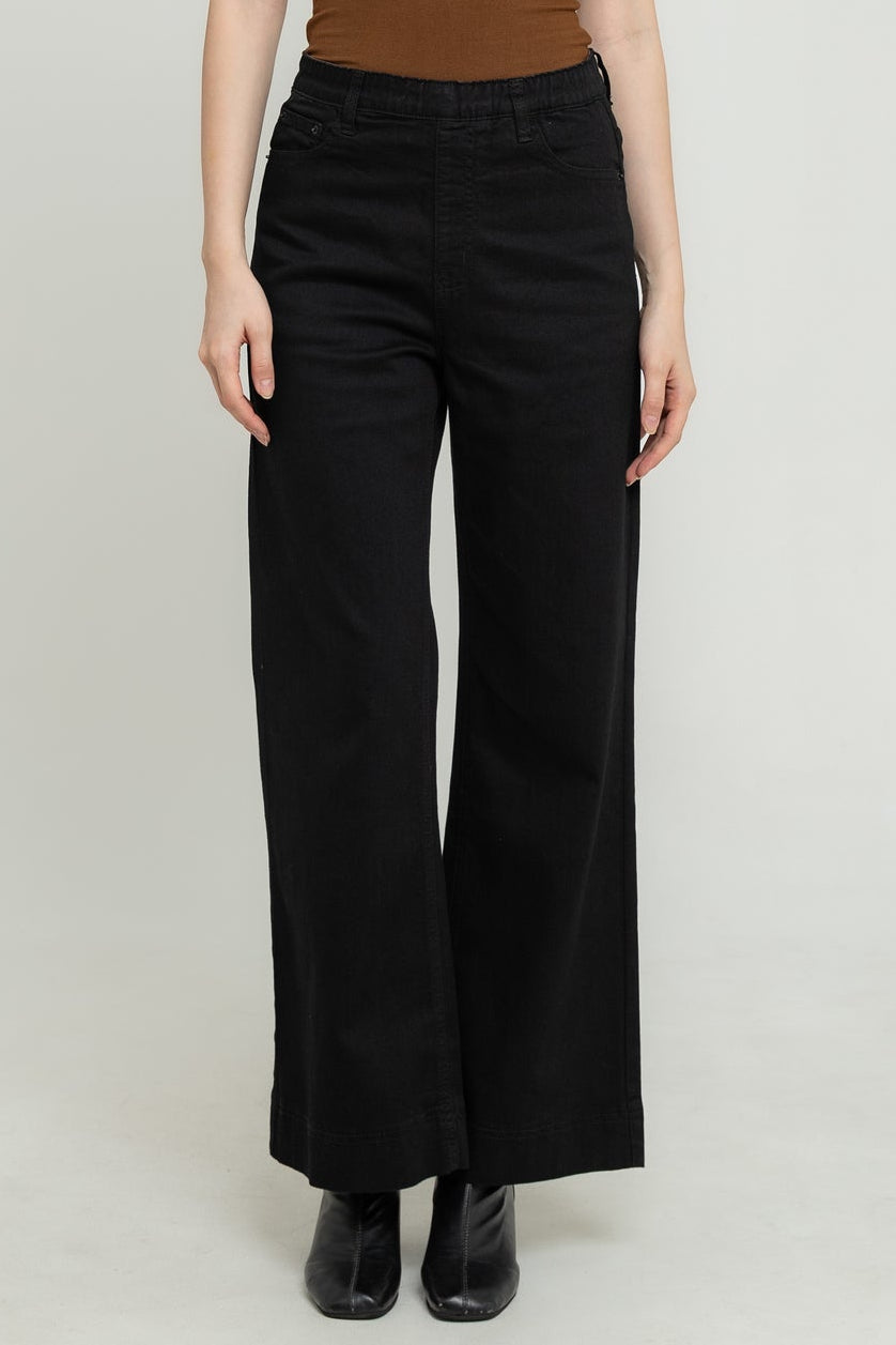 Wide Leg Black Jeans s483