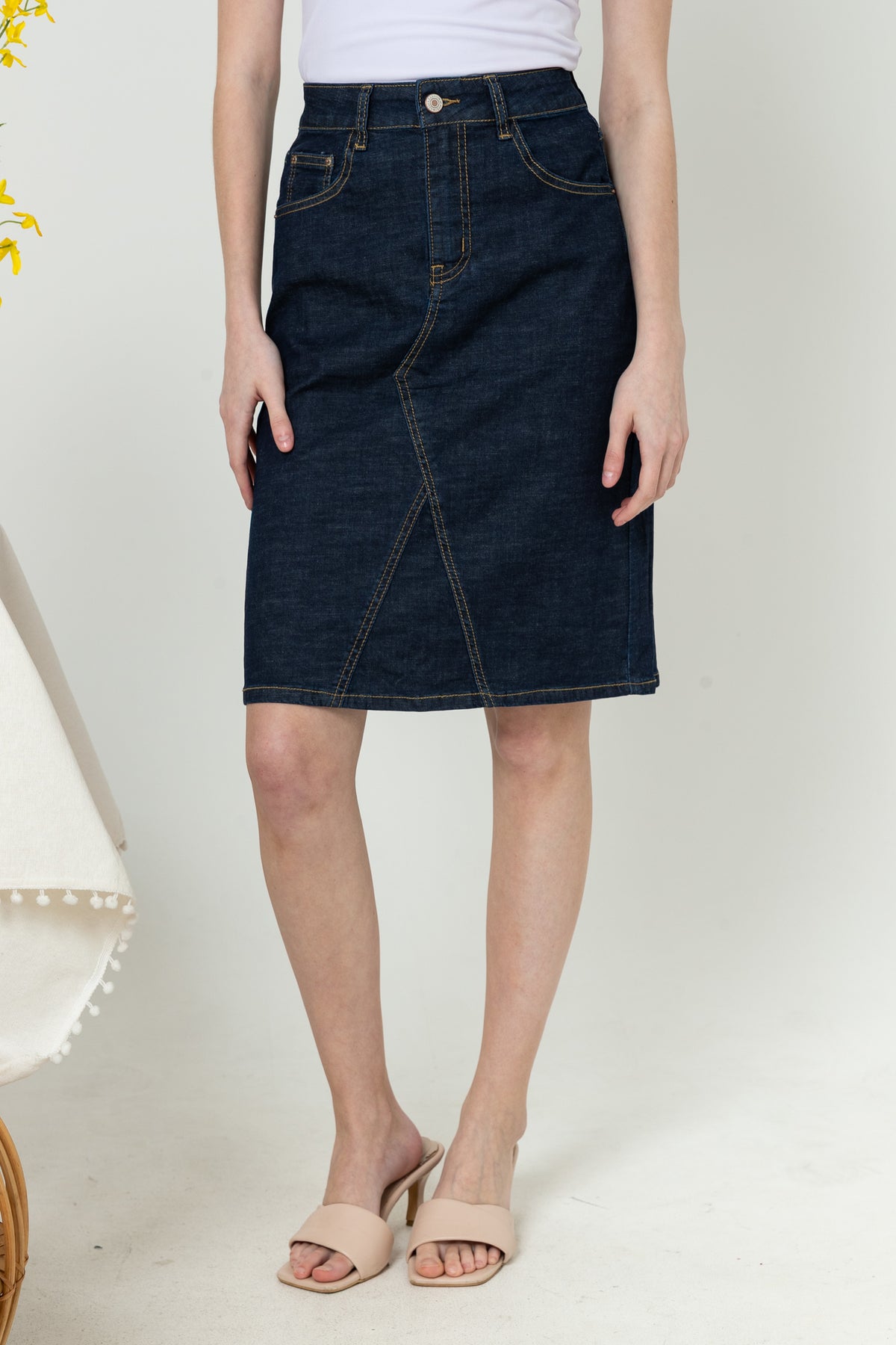 Skirt Dark Blue Jeans s406