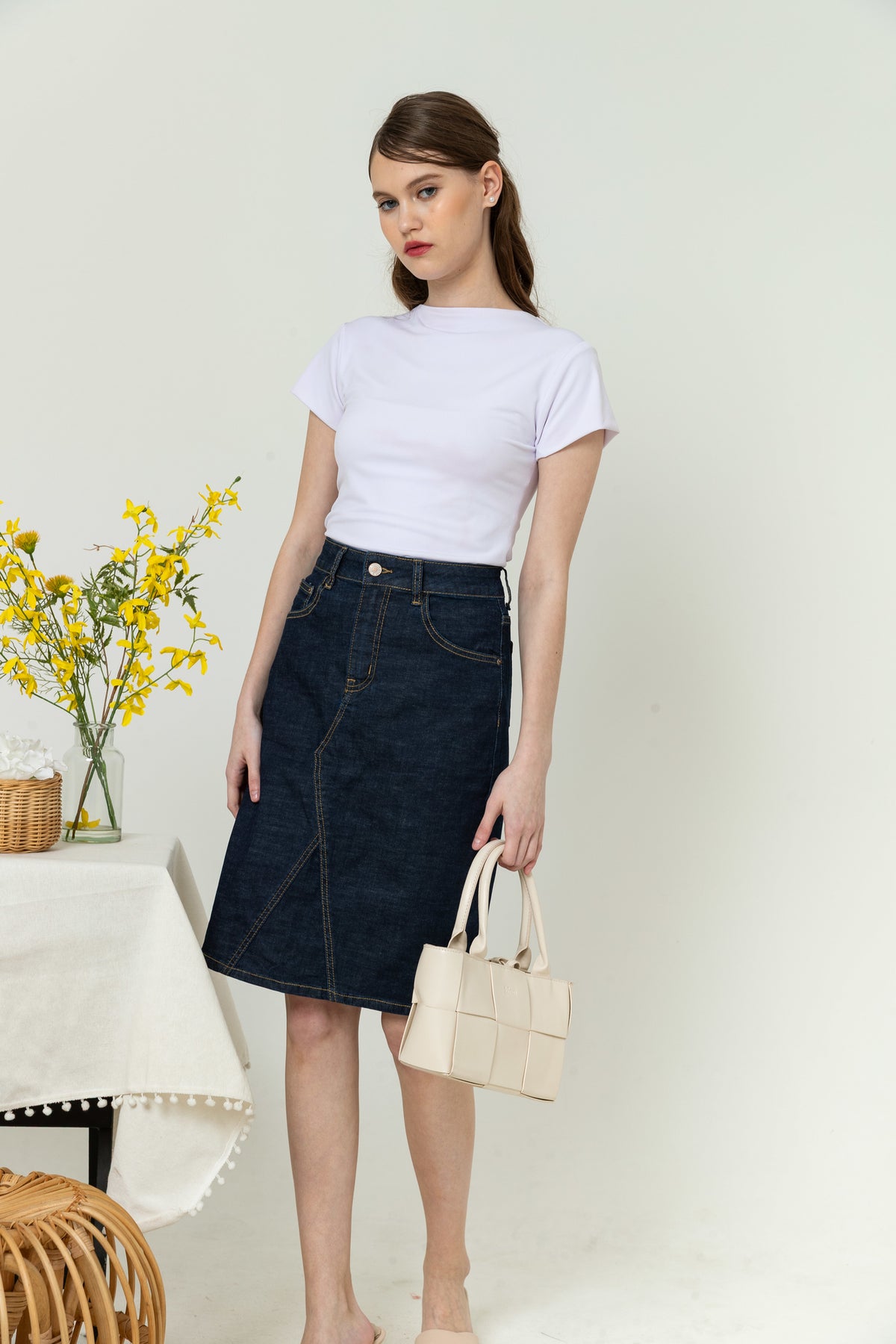 Skirt Dark Blue Jeans s406