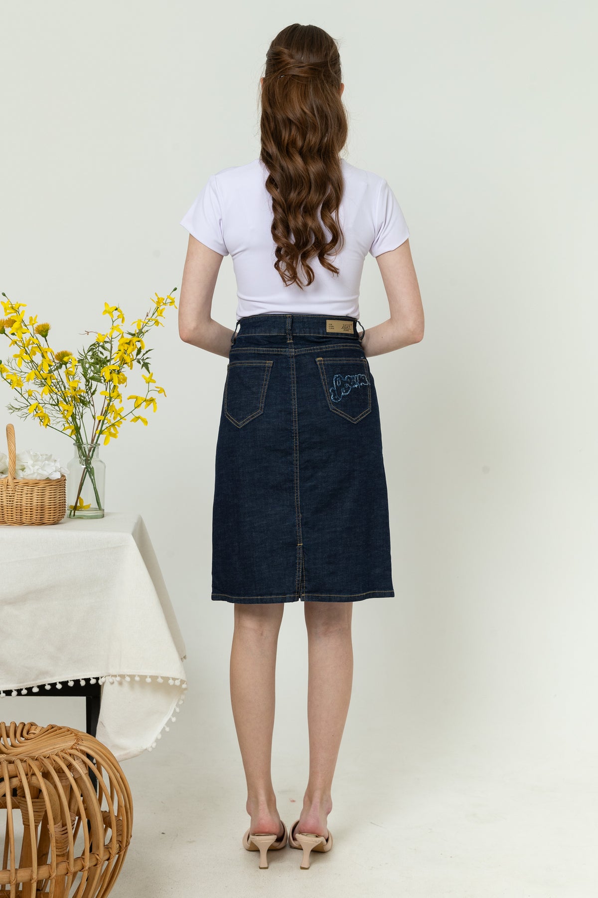 Skirt Dark Blue Jeans s406