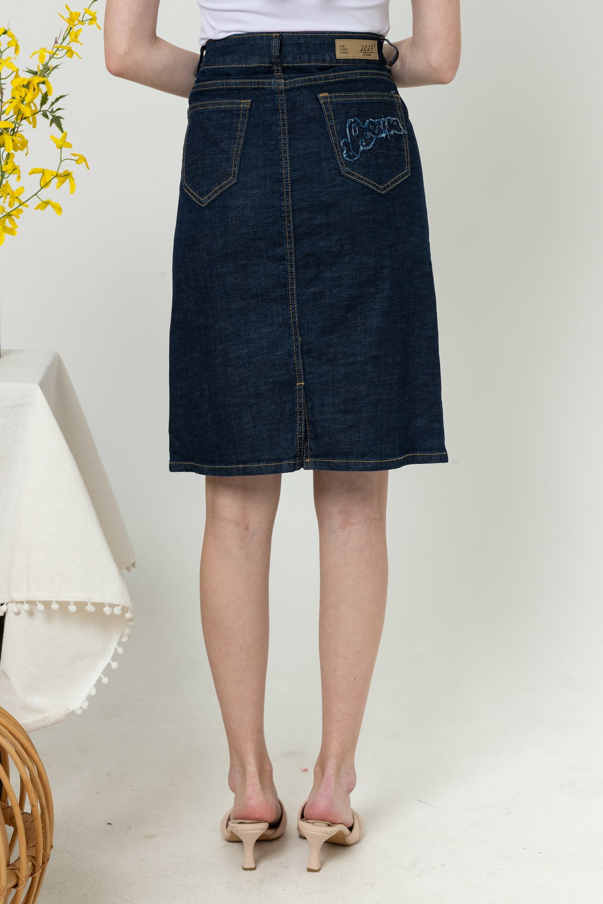 Skirt Dark Blue Jeans s406